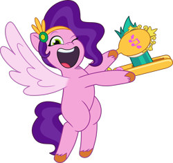 Size: 3512x3312 | Tagged: safe, pipp petals, pegasus, pony, g5, my little pony: tell your tale, official, female, high res, mare, netflix, simple background, solo, spread wings, transparent background, wings