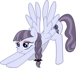 Size: 6000x5403 | Tagged: safe, inky rose, pegasus, pony, g4, female, iwtcird, mare, meme, simple background, stretching, tall, transparent background, vector