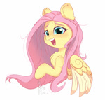 Size: 1000x953 | Tagged: safe, artist:inkypuso, fluttershy, pegasus, pony, cute, female, mare, shyabetes, simple background, solo, white background, wings