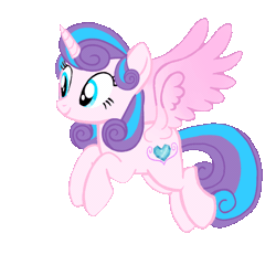 Size: 720x720 | Tagged: safe, artist:mlplary6, princess flurry heart, alicorn, pony, g4, animated, female, flying, gif, mare, older, older flurry heart, simple background, smiling, solo, transparent background