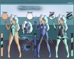 Size: 2500x2000 | Tagged: safe, artist:devillustart, oc, oc:midsummer song(fireverse), human, equestria girls, g4, clothes, female, fireheart76's latex suit design, gloves, guard, high res, humanized, humanized oc, latex, latex boots, latex gloves, latex suit, prisoners of the moon, reference sheet, rubber, rubber boots, rubber gloves, rubber suit, skintight, skintight clothes, socks, solo, swimsuit, thigh highs