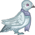 Size: 958x949 | Tagged: safe, artist:nootaz, oc, oc:file folder, bird, pigeon, clothes, scarf, simple background, solo, species swap, transparent background