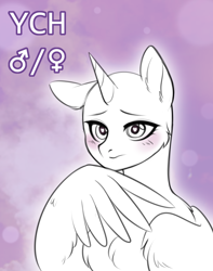 Size: 1376x1750 | Tagged: safe, artist:alunedoodle, pegasus, pony, any gender, any race, auction open, commission, your character here