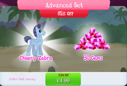 Size: 1270x858 | Tagged: safe, gameloft, zahid, g4, my little pony: magic princess, bundle, costs real money, english, gem, male, mobile game, numbers, sale, solo, stallion, text