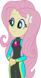 Size: 1332x2520 | Tagged: safe, artist:homersimpson1983, edit, edited screencap, screencap, fluttershy, equestria girls, equestria girls series, unsolved selfie mysteries, background removed, clothes, female, fluttershy's wetsuit, legs together, not a vector, simple background, solo, swimsuit, transparent background, wetsuit