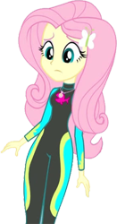 Size: 1316x2520 | Tagged: safe, edit, edited screencap, editor:homersimpson1983, screencap, fluttershy, human, blue crushed, equestria girls, g4, my little pony equestria girls: better together, background removed, clothes, female, fluttershy's wetsuit, not a vector, simple background, solo, swimsuit, transparent background, wetsuit