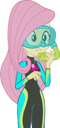 Size: 1184x2520 | Tagged: safe, edit, edited screencap, editor:mrtoonlover83, screencap, fluttershy, human, equestria girls, g4, my little pony equestria girls: better together, unsolved selfie mysteries, background removed, clothes, dive mask, female, fluttershy's wetsuit, goggles, not a vector, simple background, snorkel, solo, swimsuit, transparent background, wetsuit, wrong aspect ratio