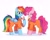 Size: 2048x1627 | Tagged: safe, artist:arllistar, pinkie pie, rainbow dash, earth pony, pegasus, pony, g4, bound wings, chains, clothes, commissioner:rainbowdash69, cupcake, eating, food, never doubt rainbowdash69's involvement, prison outfit, prisoner, prisoner pp, prisoner rd, simple background, white background, wings