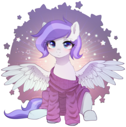 Size: 2091x2112 | Tagged: safe, alternate character, alternate version, artist:avrameow, part of a set, oc, oc only, pegasus, pony, clothes, commission, high res, oversized clothes, pegasus oc, simple background, solo, sweater, transparent background, ych result