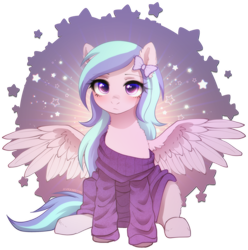 Size: 2091x2112 | Tagged: safe, alternate character, alternate version, artist:avrameow, part of a set, oc, oc only, pegasus, pony, clothes, commission, high res, oversized clothes, pegasus oc, simple background, solo, sweater, transparent background, ych result
