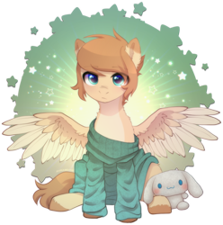 Size: 2091x2112 | Tagged: safe, alternate character, alternate version, artist:avrameow, part of a set, oc, oc only, pegasus, pony, clothes, commission, high res, oversized clothes, pegasus oc, simple background, solo, sweater, transparent background, ych result