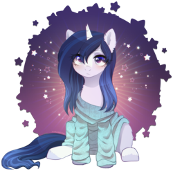 Size: 2151x2126 | Tagged: safe, alternate character, alternate version, artist:avrameow, part of a set, oc, oc only, pony, unicorn, clothes, commission, high res, horn, oversized clothes, simple background, solo, sweater, transparent background, unicorn oc, ych result