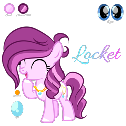 Size: 2048x2048 | Tagged: safe, artist:harmonyvitality-yt, oc, oc only, oc:locket, earth pony, pony, g4, base used, earth pony oc, high res, jewelry, necklace, offspring, parent:diamond tiara, parent:pipsqueak, parents:piptiara, pearl necklace, raised hoof, simple background, transparent background