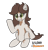 Size: 423x445 | Tagged: safe, artist:bloonacorn, oc, oc:deary dots, earth pony, pony, earth pony oc, simple background, sitting, transparent background