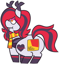 Size: 5274x5697 | Tagged: safe, artist:threetwotwo32232, oc, oc only, oc:arrhythmia, bat pony, pony, bat pony oc, clothes, female, mare, scarf, simple background, solo, striped scarf, transparent background