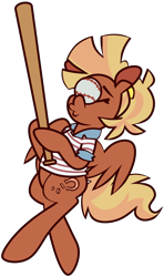 Size: 4606x7793 | Tagged: safe, artist:threetwotwo32232, oc, oc only, oc:penny trotter, pegasus, pony, baseball, female, mare, pegasus oc, simple background, solo, sports, transparent background