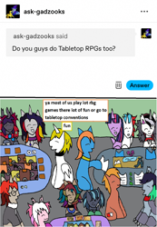 Size: 1168x1689 | Tagged: safe, artist:ask-luciavampire, oc, alicorn, changeling, earth pony, pegasus, pony, succubus, undead, unicorn, vampire, werewolf, ask, game, tabletop game, tumblr