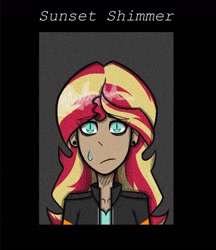 Size: 1094x1267 | Tagged: safe, artist:coffinslumber22, sunset shimmer, human, equestria girls, g4, female, human coloration, solo