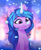 Size: 3234x3900 | Tagged: safe, artist:omnanya, izzy moonbow, pony, unicorn, g5, alternate hairstyle, curved horn, cute, female, high res, horn, izzybetes, mare, smiling, snow, snowfall, snowflake, solo