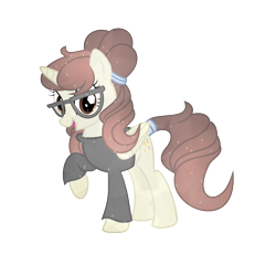 Size: 2988x2752 | Tagged: safe, artist:darbypop1, oc, oc only, oc:darby, alicorn, pony, alicorn oc, clothes, crystallized, female, glasses, high res, horn, mare, shirt, simple background, solo, transparent background, wings