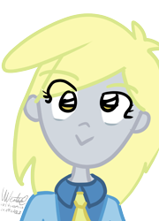 Size: 720x1000 | Tagged: safe, artist:volticomics, derpy hooves, human, equestria girls, g4, derp, simple background, solo, transparent background