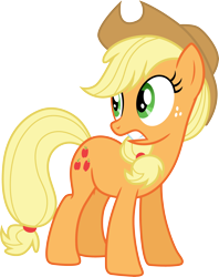 Size: 3000x3794 | Tagged: safe, artist:cloudy glow, applejack, earth pony, pony, g4, three's a crowd, .ai available, applejack's hat, cowboy hat, female, hat, high res, mare, simple background, solo, transparent background, vector