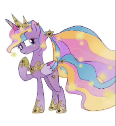Size: 541x585 | Tagged: safe, oc, oc only, alicorn, pony, colorful, simple background, smiling, solo, stars, white background