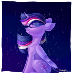 Size: 3000x3000 | Tagged: safe, artist:neonishe, twilight sparkle, alicorn, pony, g4, cute, high res, solo, stars, twilight sparkle (alicorn)