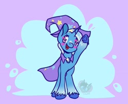 Size: 2048x1659 | Tagged: safe, artist:ghost_towne_, trixie, pony, unicorn, g4, blushing, cute, diatrixes, female, heart, heart eyes, looking at you, open mouth, open smile, smiling, solo, sparkles, unshorn fetlocks, waving, wingding eyes