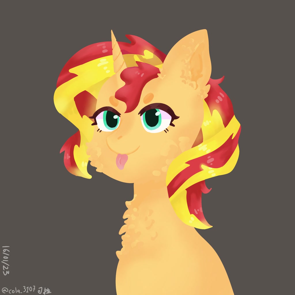 3063963 Safe Alternate Version Artist Cola 3107 Sunset Shimmer