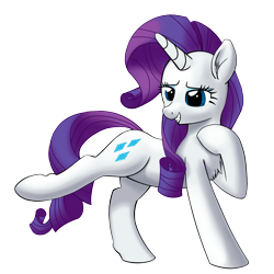 Size: 2160x2160 | Tagged: safe, artist:stellardust, rarity, pony, unicorn, g4, chest fluff, ear fluff, female, high res, lidded eyes, mare, pose, simple background, smiling, solo, transparent background