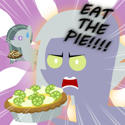 Size: 3413x3413 | Tagged: safe, artist:sketchmcreations, limestone pie, marble pie, earth pony, pony, g4, angry, duo, female, food, high res, inkscape, key lime pie (food), literal marble pie, looking at you, mare, motion blur, open mouth, pi day, pie, pointy ponies, screaming, siblings, simple background, sisters, sweat, sweatdrop, transparent background, vector, yelling