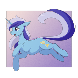 Size: 1000x1000 | Tagged: safe, artist:maravor, minuette, pony, unicorn, g4, curved horn, female, horn, mare, solo