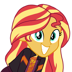 Size: 2633x2633 | Tagged: safe, artist:chrismc373, sunset shimmer, human, equestria girls, g4, high res, simple background, solo, transparent background