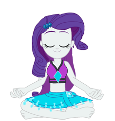 Size: 868x920 | Tagged: safe, artist:chrismc373, rarity, human, equestria girls, g4, clothes, meditating, rarity's blue sarong, rarity's purple bikini, sarong, simple background, solo, swimsuit, transparent background