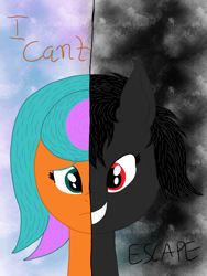 Size: 1536x2048 | Tagged: safe, artist:script singer, oc, oc only, oc:angel of darkness, oc:script singer, earth pony, pony, earth pony oc, quote