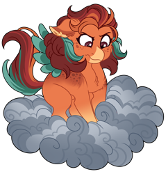 Size: 1024x1060 | Tagged: safe, artist:azure-art-wave, oc, oc only, pegasus, pony, cloud, female, mare, on a cloud, pegasus oc, simple background, solo, standing on a cloud, transparent background