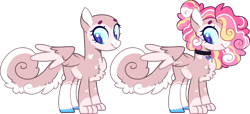 Size: 2330x1064 | Tagged: safe, artist:kurosawakuro, oc, oc only, cat, cat pony, hybrid, original species, bald face, base used, beanbrows, blaze (coat marking), blue sclera, body freckles, cat tail, chest fluff, closed mouth, coat markings, collar, colored hooves, colored wings, colored wingtips, cyan eyes, eyebrows, facial markings, female, freckles, hybrid oc, interspecies offspring, leg freckles, lightly watermarked, offspring, pale belly, parent:capper dapperpaws, parent:princess cadance, partially open wings, paws, simple background, slit pupils, smiling, socks (coat markings), solo, standing, tail, tail fluff, transparent background, watermark, wings