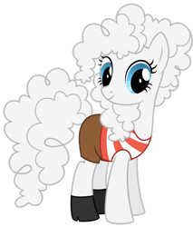 Size: 1280x1500 | Tagged: safe, artist:reitanna-seishin, pinkie pie, earth pony, pony, g4, boots, clothes, cloudy jay, cosplay, costume, curly hair, male, regular show, shirt, shoes, shorts, simple background, striped shirt, transparent background
