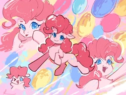Size: 2160x1620 | Tagged: safe, artist:lendftcn, pinkie pie, earth pony, pony, g4, chest fluff, cute, diapinkes, female, mare, open mouth, open smile, smiling, solo, tongue out