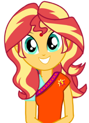 Size: 2426x3333 | Tagged: safe, artist:chrismc373, sunset shimmer, human, equestria girls, g4, cute, female, high res, indian, shimmerbetes, simple background, smiling, solo, transparent background