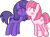 Size: 743x556 | Tagged: safe, artist:muhammad yunus, oc, oc:annisa trihapsari, oc:violetta cuddles belle, earth pony, pony, unicorn, blushing, cute, duo, earth pony oc, eyes closed, female, horn, kissing, lesbian, simple background, smiling, transparent background, unicorn oc, watermark