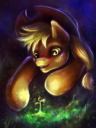 Size: 900x1200 | Tagged: safe, artist:kreativpony, applejack, earth pony, pony, g4, solo, sprout