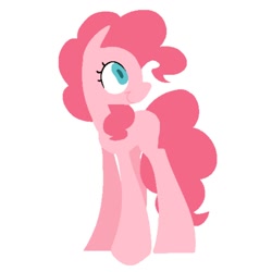 Size: 1000x1000 | Tagged: safe, artist:partyponypower, pinkie pie, earth pony, pony, g4, simple background, smiling, solo, standing, white background