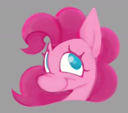Size: 1828x1619 | Tagged: safe, artist:partyponypower, pinkie pie, earth pony, pony, g4, bust, gray background, simple background, smiling, solo
