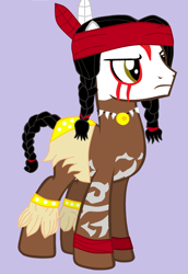 Size: 1728x2516 | Tagged: safe, artist:swiftgaiathebrony, oc, oc only, earth pony, pony, african, earth pony oc, fantasy class, indian, jewelry, male, native american, necklace, warrior