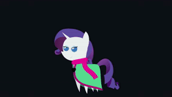 Size: 1920x1080 | Tagged: safe, artist:sketchmcreations, nightmare rarity, rarity, pony, g4, animated, cloak, clothes, cosplay, costume, deltarune, hat, no sound, palette swap, pointy ponies, ralsei, recolor, scarf, webm, wizard hat