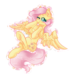 Size: 2000x2000 | Tagged: safe, artist:dankpegasista, derpibooru exclusive, fluttershy, pegasus, pony, g4, ;p, boop, chest fluff, cute, ear fluff, flower, flowing mane, heart, heart eyes, high res, long mane, looking at you, lying down, noseboop, one eye closed, outline, raised hoof, shyabetes, simple background, small wings, solo, spread wings, tongue out, transparent background, wings