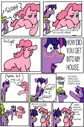 Size: 630x953 | Tagged: safe, artist:nachosforfree, pinkie pie, spike, twilight sparkle, alicorn, dragon, earth pony, pony, g4, angry, comic, glasses, text, twilight sparkle (alicorn)