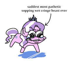 Size: 2048x1748 | Tagged: safe, artist:punkittdev, diamond tiara, earth pony, pony, crusaders of the lost mark, g4, crying, female, filly, foal, sad, simple background, solo, teary eyes, text, white background